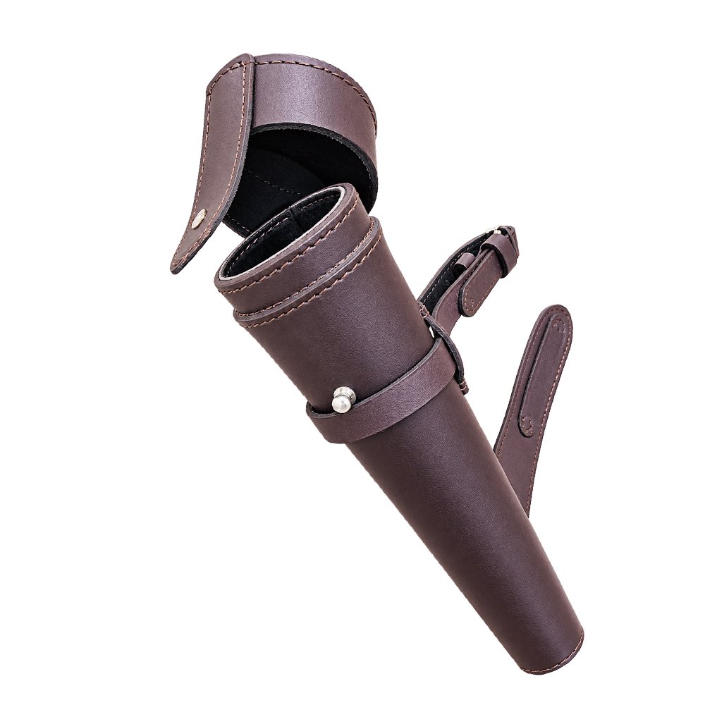 Pewter Hunting Flask and Leather Case