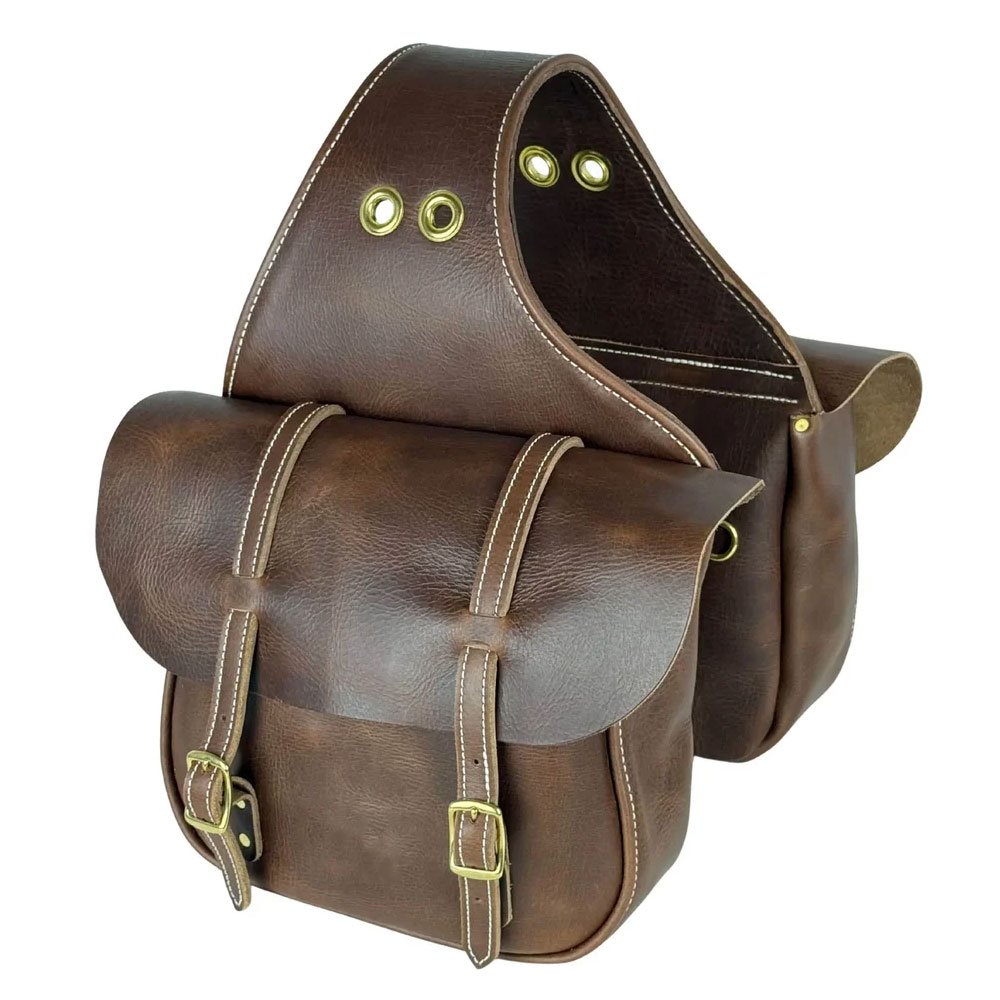 Premium Brown Leather Saddle Bag