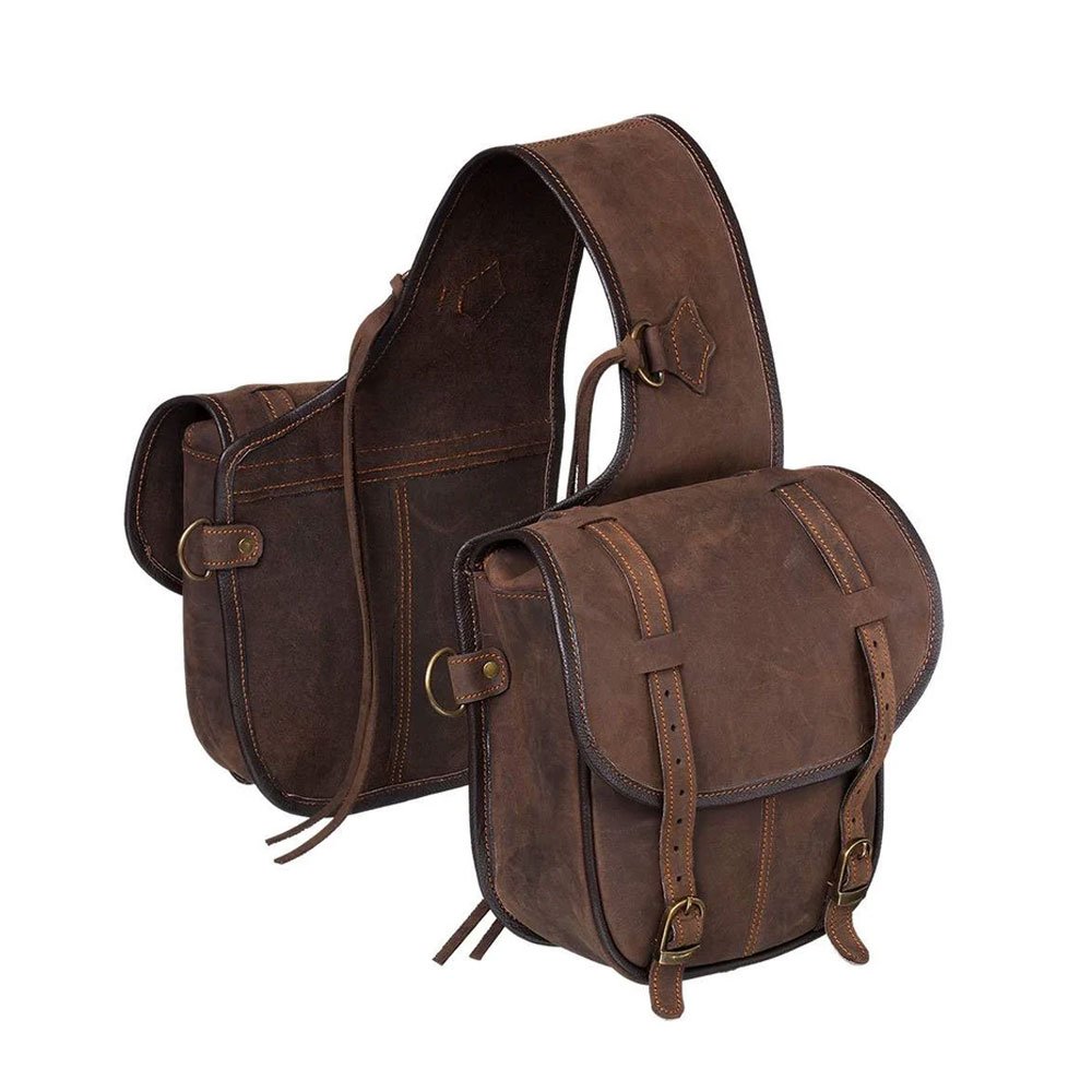 Premium Brown Leather Saddle Bags