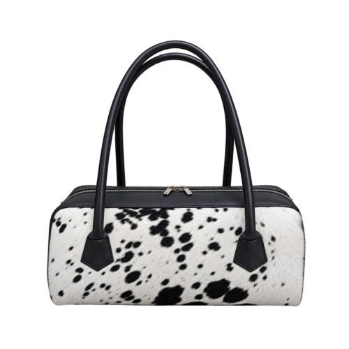 Black and White Cow Print Handbag