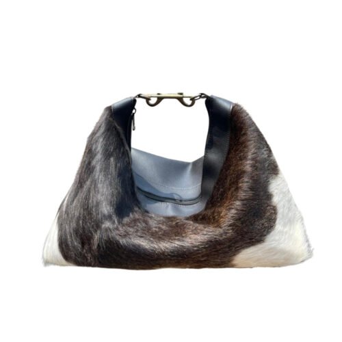 Brown, Black & White Faux Fur Shoulder Bag